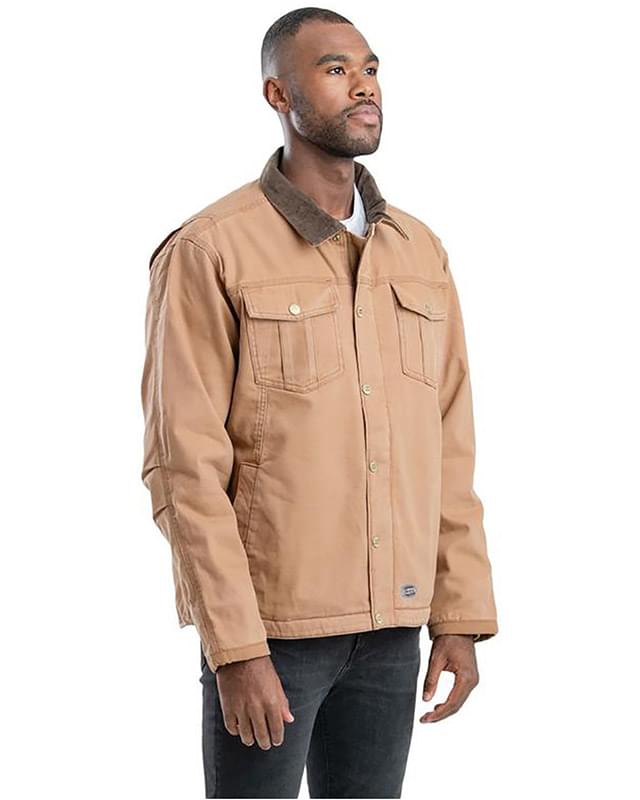 Tall Vintage Washed Sherpa-Lined Work Jacket