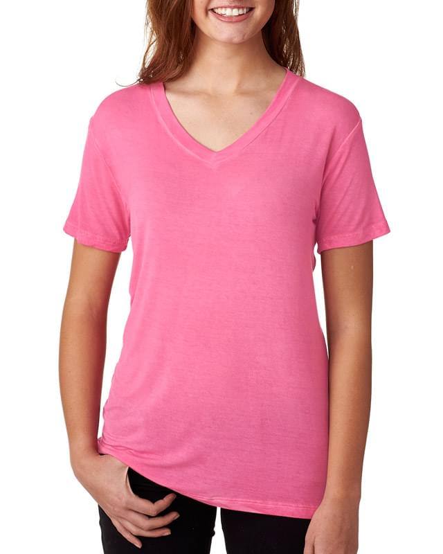 Ladies' Oasis Wash V-Neck Tee