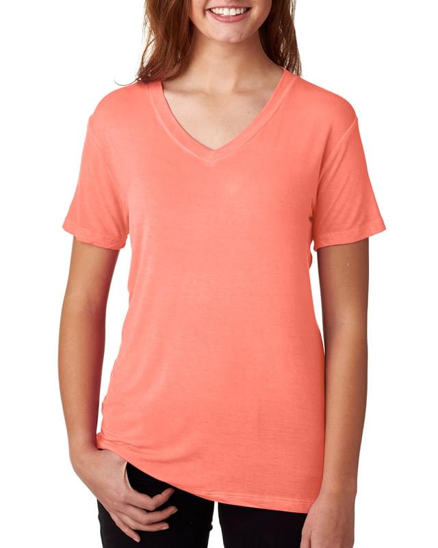 Ladies' Oasis Wash V-Neck T-Shirt