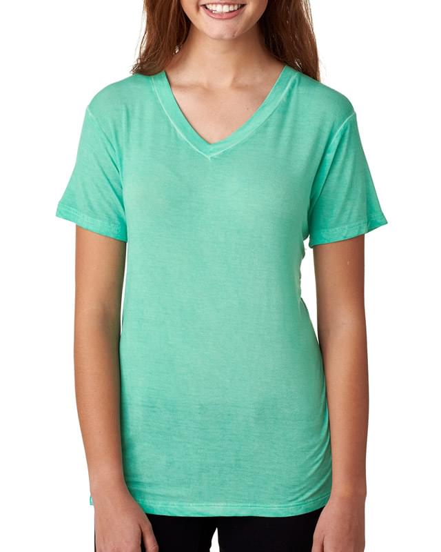 Ladies' Oasis Wash V-Neck T-Shirt