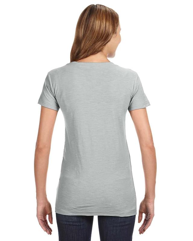 Ladies' V-Neck Slub T-Shirt