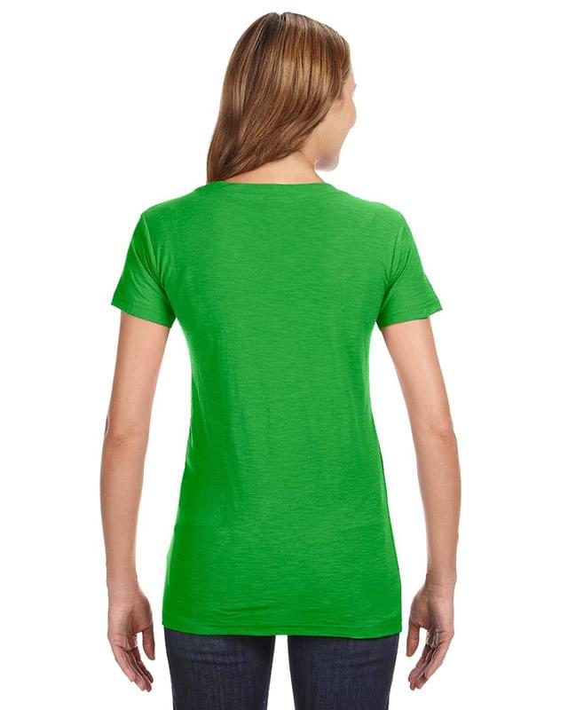 Ladies' V-Neck Slub T-Shirt