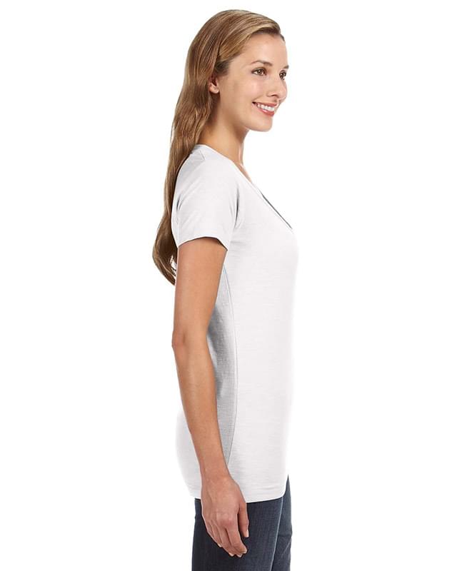 Ladies' V-Neck Slub T-Shirt