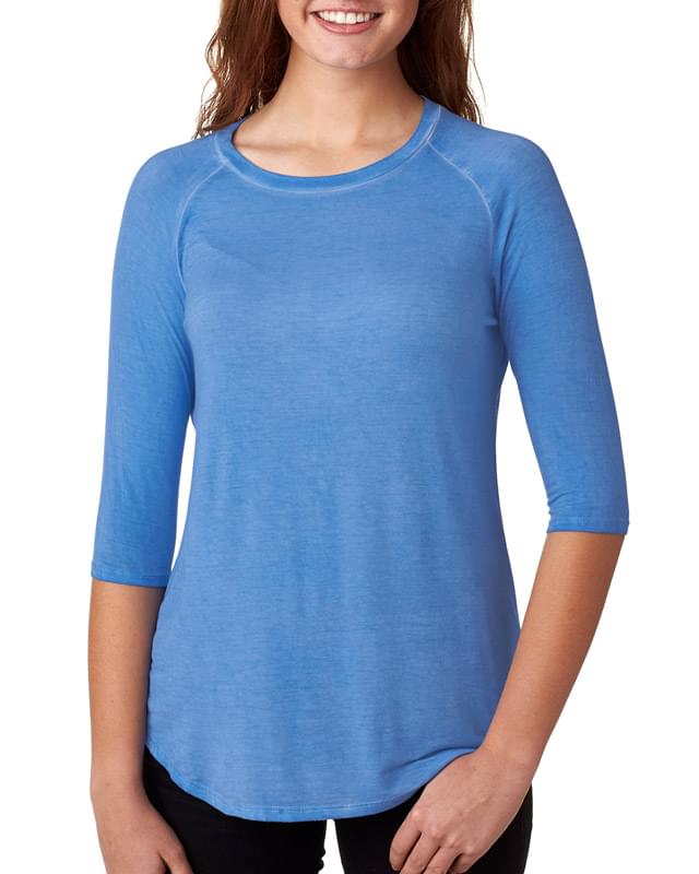 Ladies' Oasis Wash 3/4-Sleeve Tee