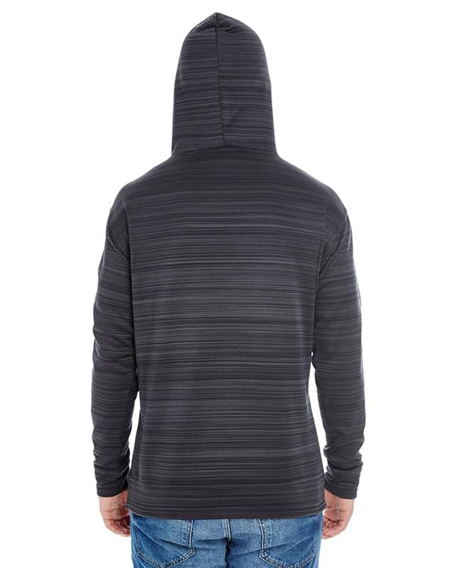 Adult Odyssey Striped Poly Fleece Pullover Hood