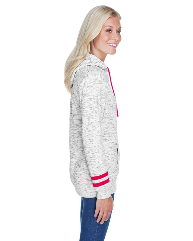Ladies' Melange Scuba Neck Sweatshirt