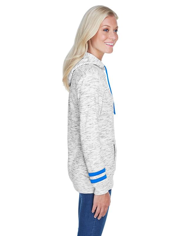 Ladies' Melange Scuba Neck Sweatshirt