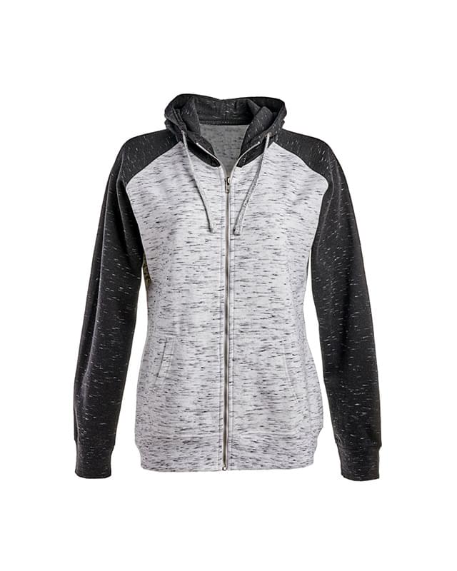 Ladies' Mlange Fleece 2-Tone Full-Zip Hooded Sweatshirt Ladies' Mlange Fleece 2-Tone Full-Zip Hooded Sweatshirt