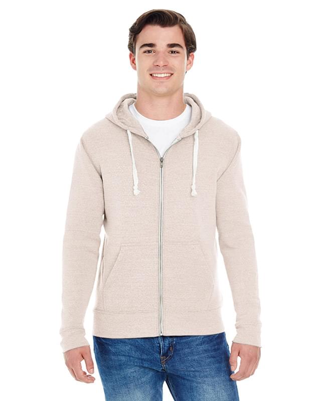 Adult Triblend Full-Zip Fleece Hooded Sweatshirt