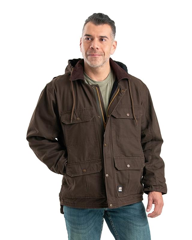 Men's Heartland Washed Duck Zip-Off Hooded Coat