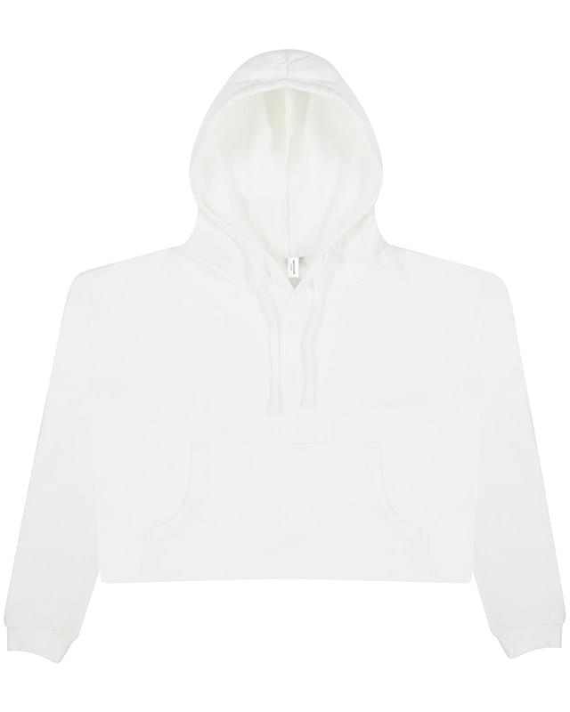 Ladies' Girlie Cropped Hooded Fleece with Pocket