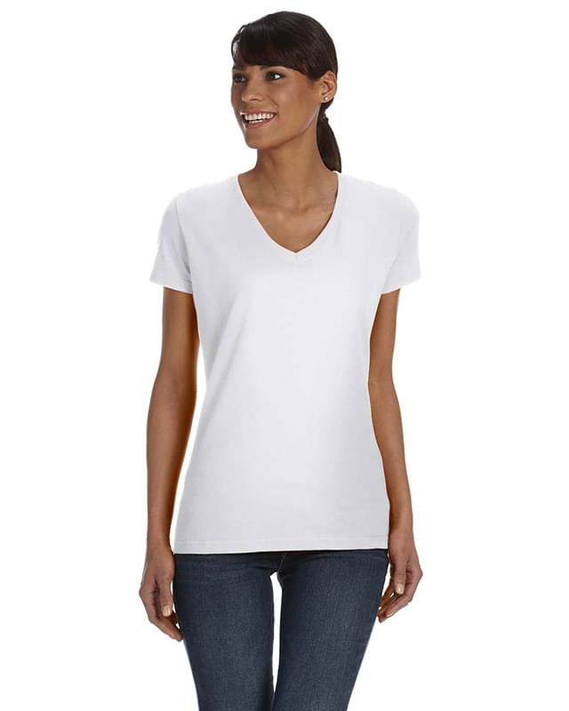 Ladies' HD Cotton V-Neck T-Shirt