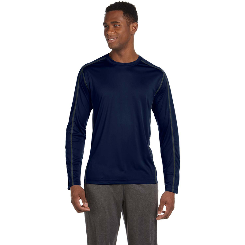 Men's Long-Sleeve Interlock Pieced T-Shirt