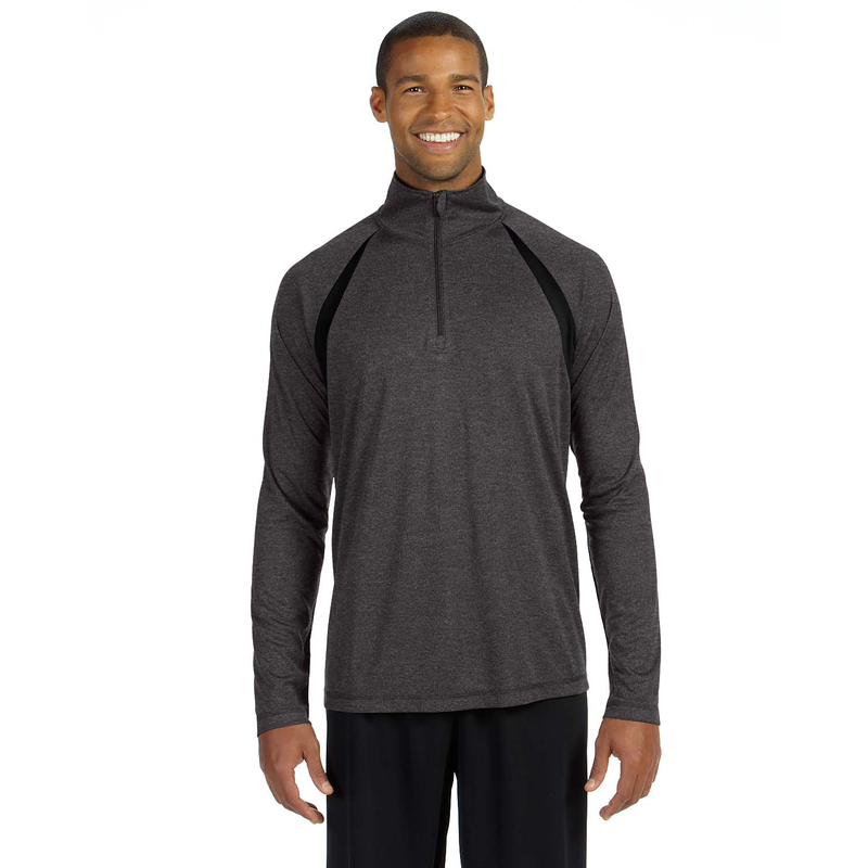 for Team 365 Men's Quarter-Zip Lightweight Pullover with Insets