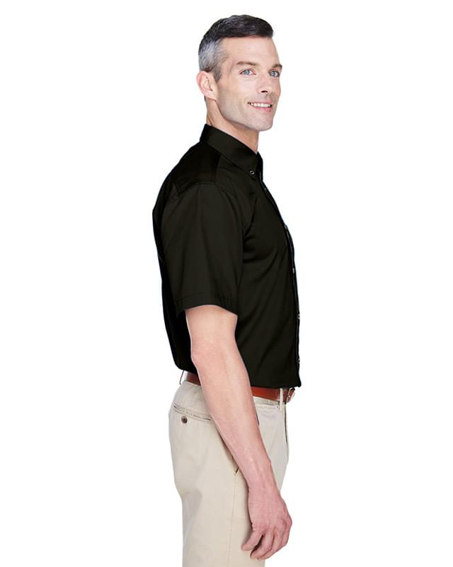 Men's Easy Blend Short-Sleeve Twill Shirt withStain-Release
