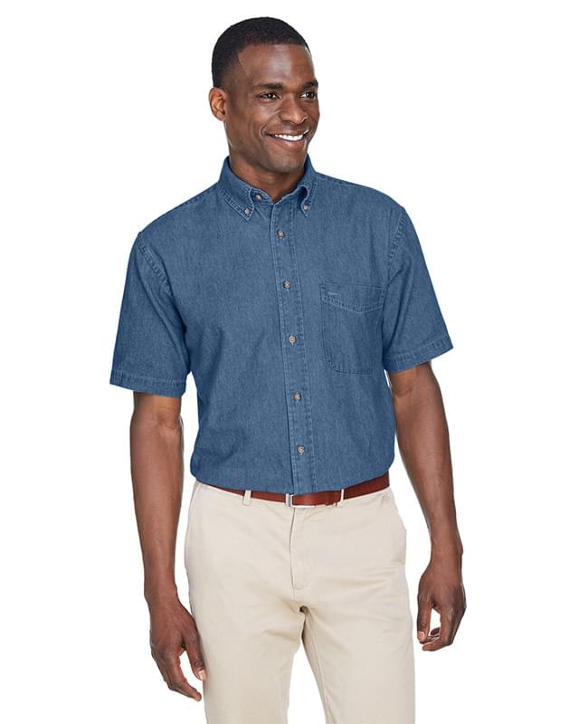 Men's Short-Sleeve Denim Shirt