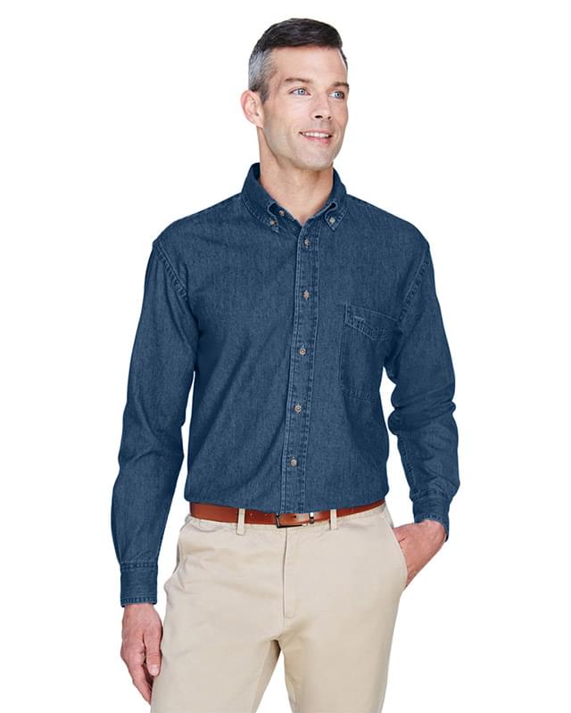 Men's Tall 6.5 oz. Long-Sleeve Denim Shirt