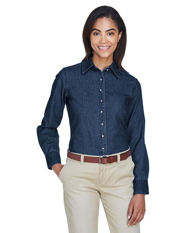 Ladies' 6.5 oz. Long-Sleeve Denim Shirt