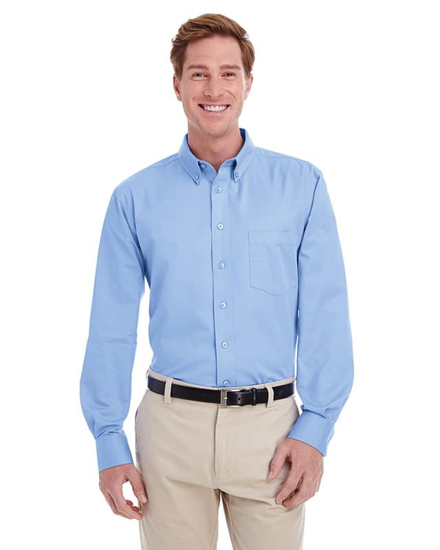 Men's Foundation Cotton Long-Sleeve Twill Shirt withTeflon