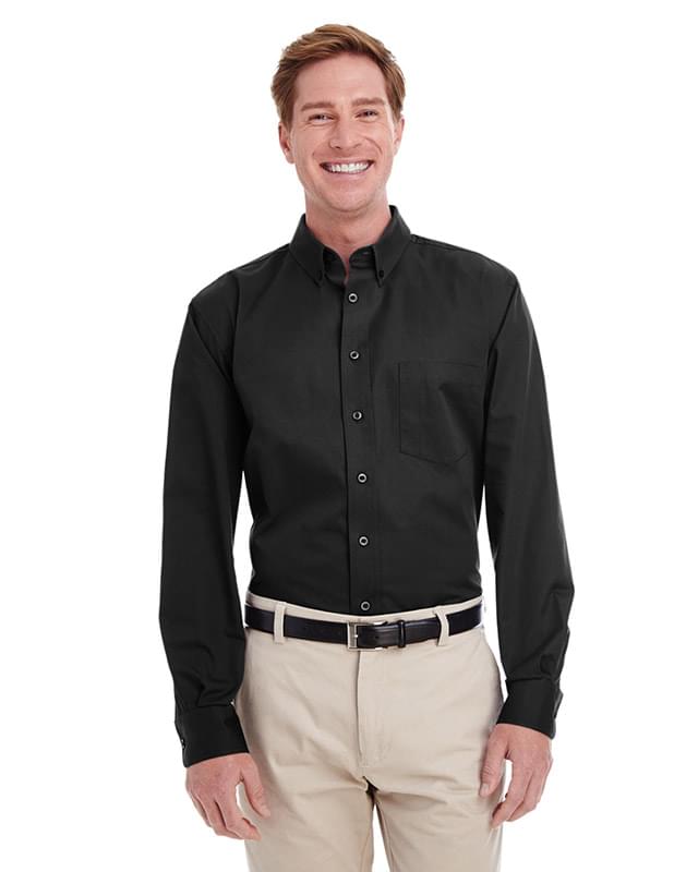Men's  Tall Foundation Cotton Long-Sleeve Twill Shirt with Teflon