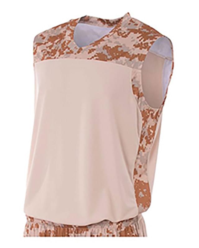 Adult Printed Camo Performance Muscle Shirt