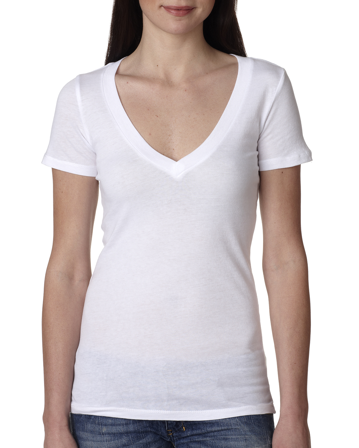 Ladies' Deep V-Neck Tee