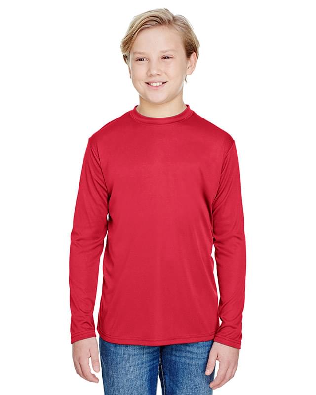 Youth Long Sleeve Cooling Performance Crew Shirt