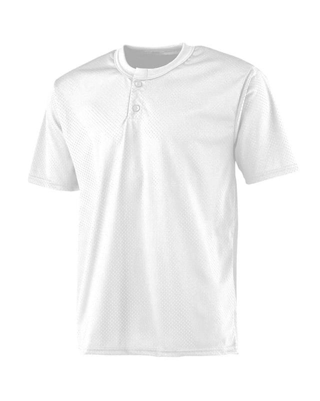Youth 2-Button Mesh Henley Jersey