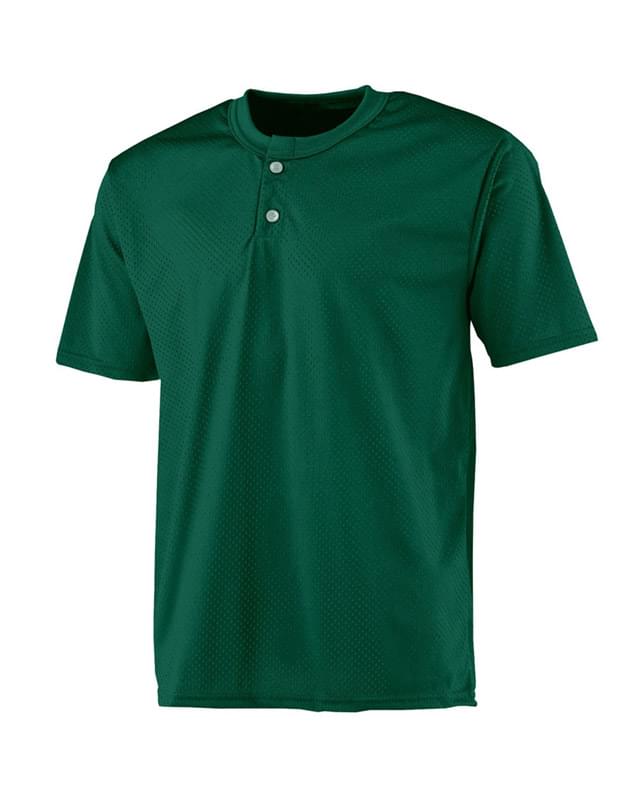 Youth 2-Button Mesh Henley Jersey