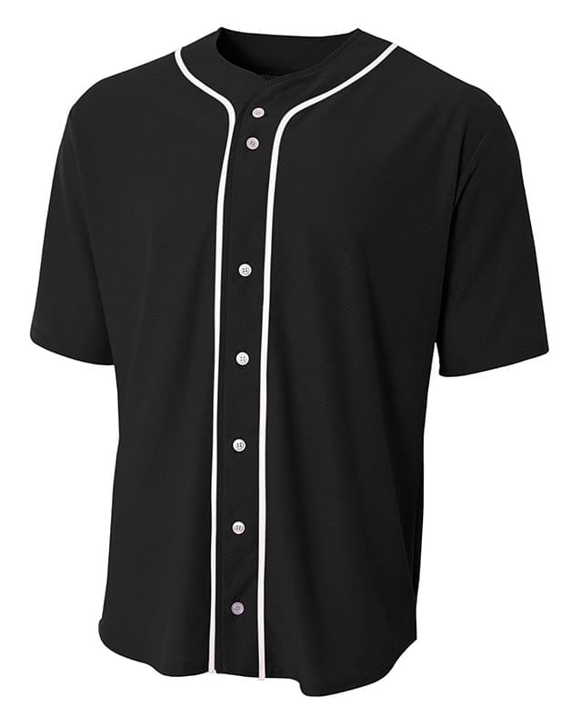 Youth Short Sleeve Full Button Baseball Jersey