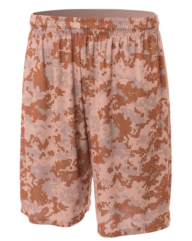 Youth 8" Inseam Printed Camo Performance Shorts