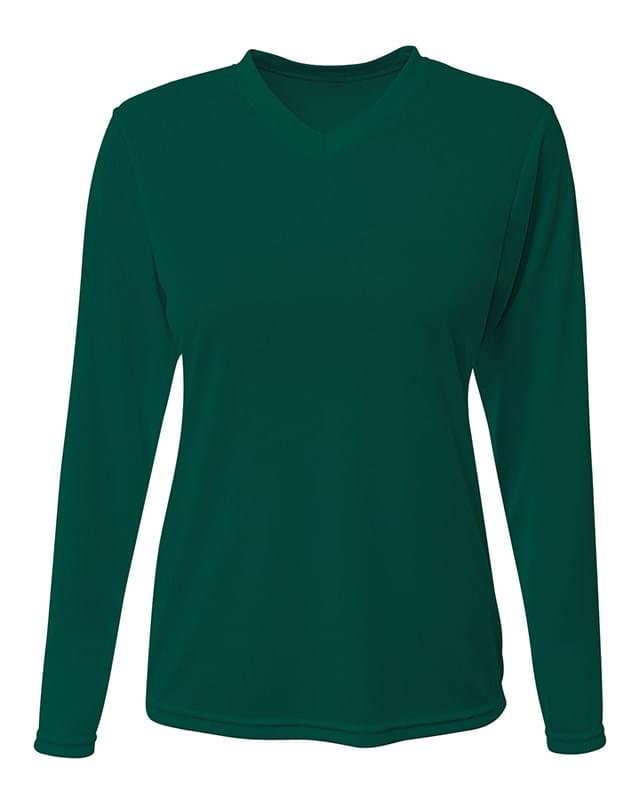Ladies' Long-Sleeve Sprint V-Neck T-Shirt