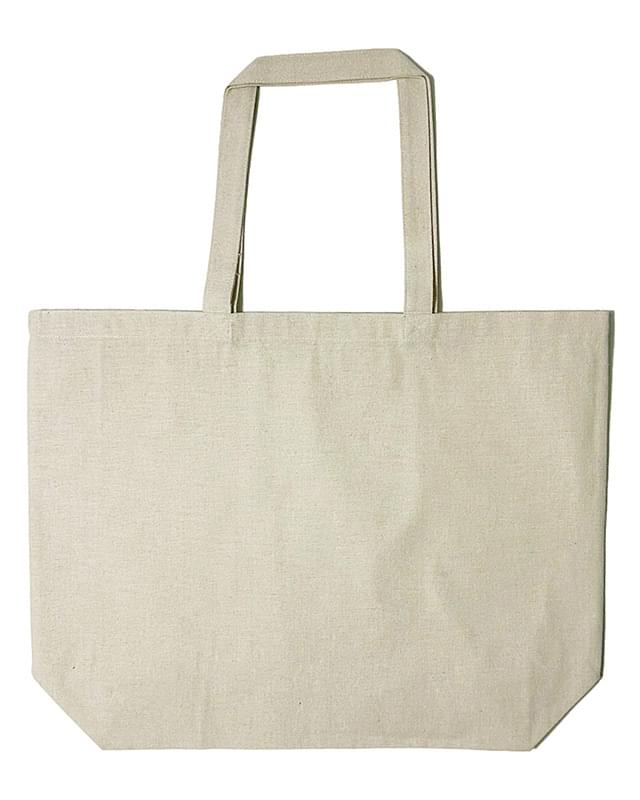 Jumbo Recycled Midweight Gusseted Canvas Tote