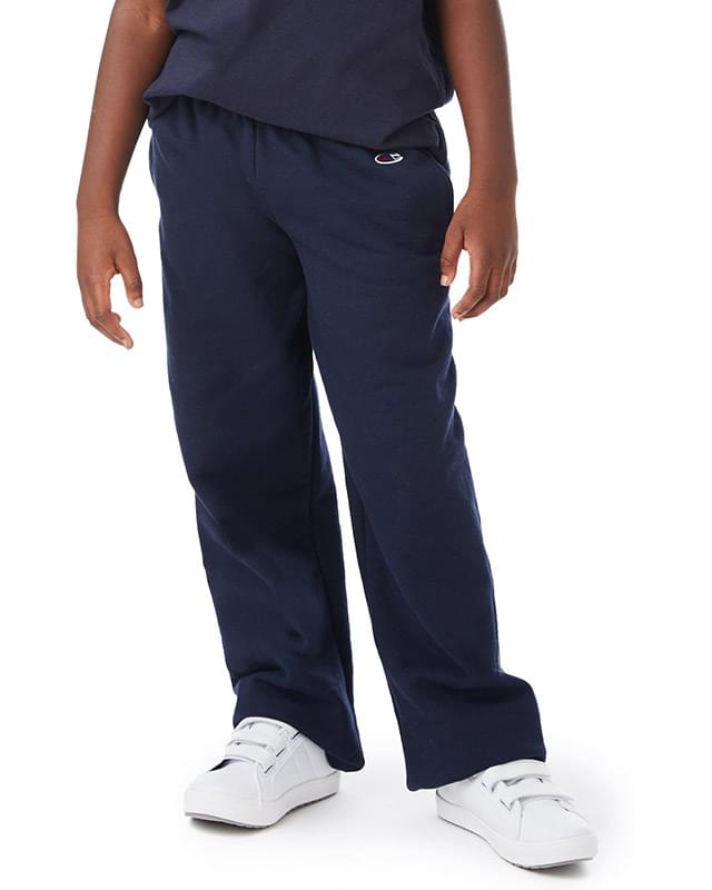 Youth Powerblend Open-Bottom Fleece Pant with Pockets