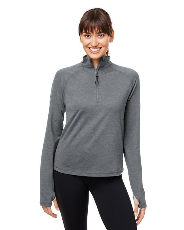 Ladies' Marbled Jersey Fairway Quarter-Zip