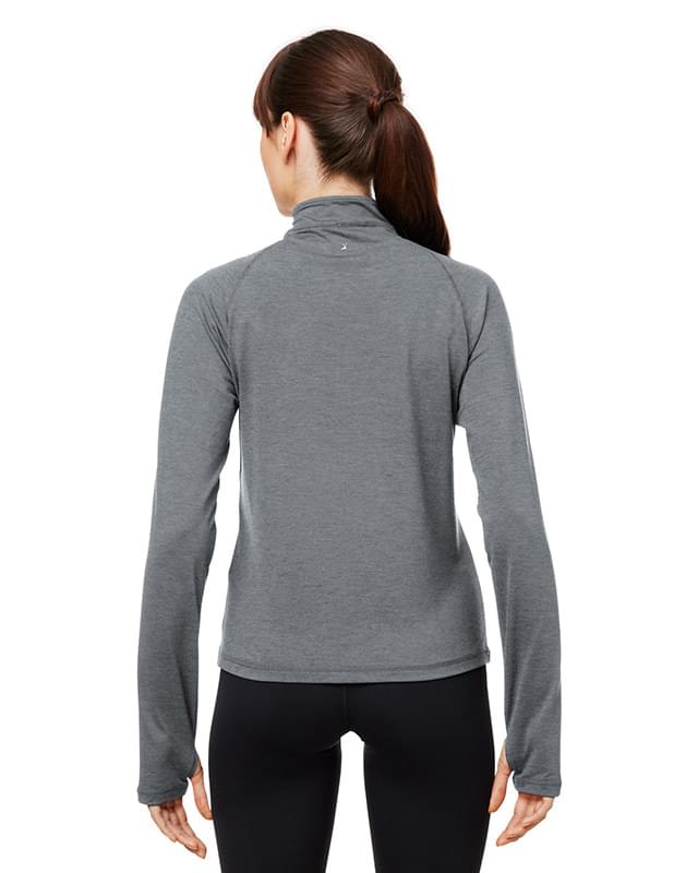 Ladies' Marbled Jersey Fairway Quarter-Zip