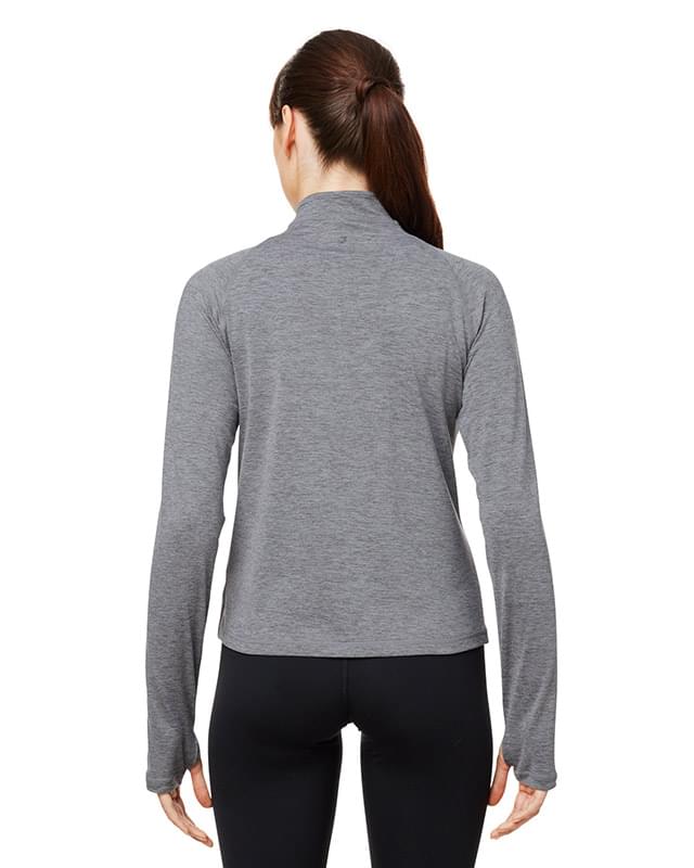 Ladies' Marbled Jersey Fairway Quarter-Zip