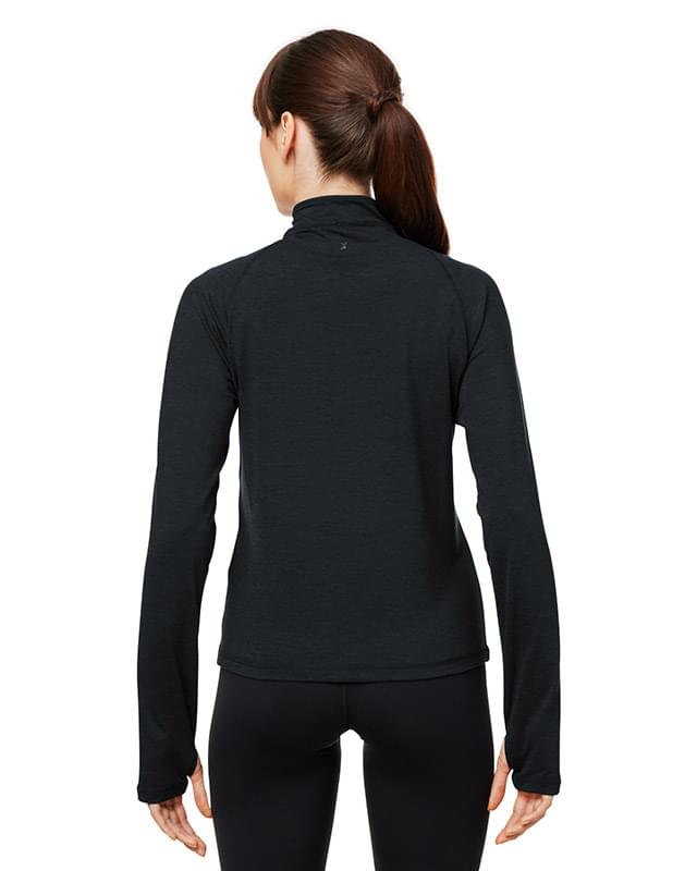 Ladies' Marbled Jersey Fairway Quarter-Zip