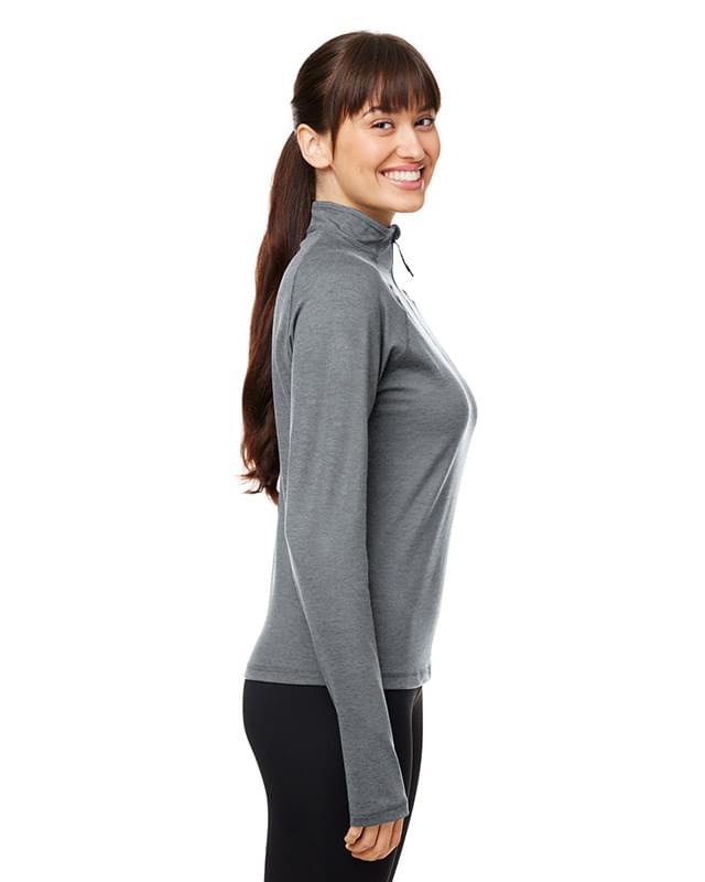 Ladies' Marbled Jersey Fairway Quarter-Zip