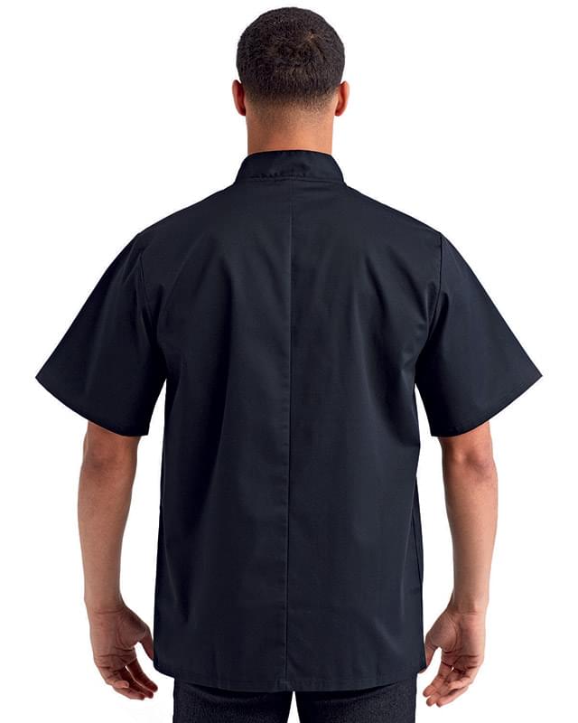 Unisex Studded Front Short-Sleeve Chef's Jacket