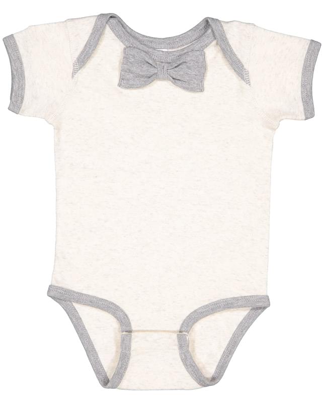 Infant Baby Rib Bow Tie Bodysuit