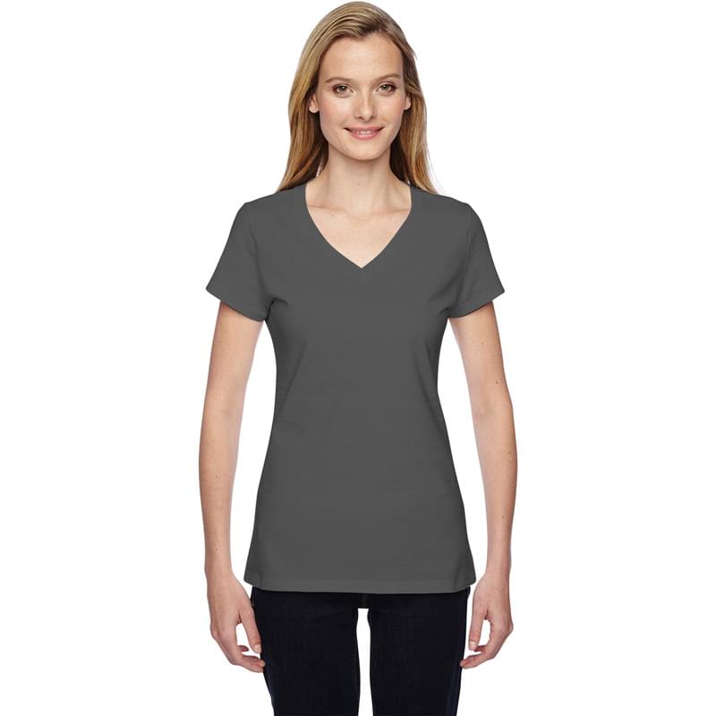 Ladies' 4.7 oz. Sofspun Jersey Junior V-Neck T-Shirt
