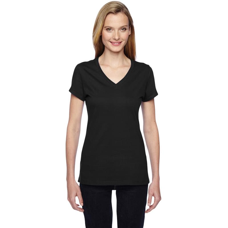Ladies' 4.7 oz. Sofspun Jersey Junior V-Neck T-Shirt