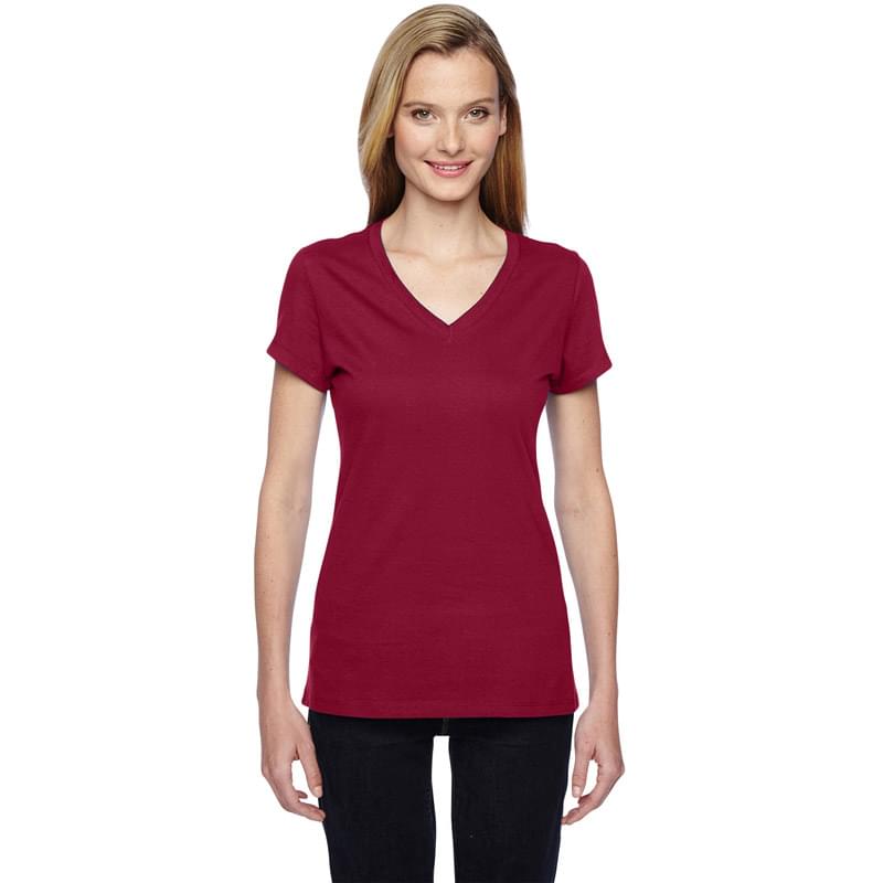 Ladies' 4.7 oz. Sofspun Jersey Junior V-Neck T-Shirt