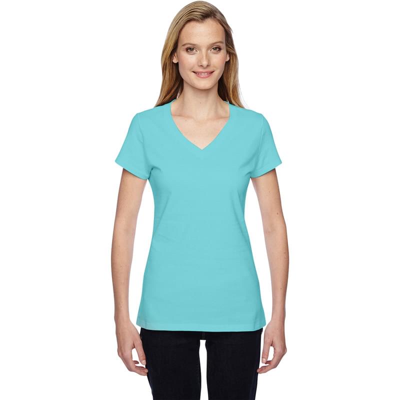 Ladies' 4.7 oz. Sofspun Jersey Junior V-Neck T-Shirt