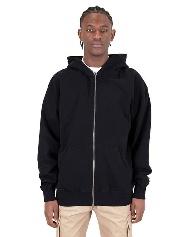 Men's Garment Dye Double-Zip Hooded Sweatshirt