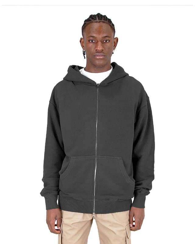 Men's Garment Dye Double-Zip Hooded Sweatshirt
