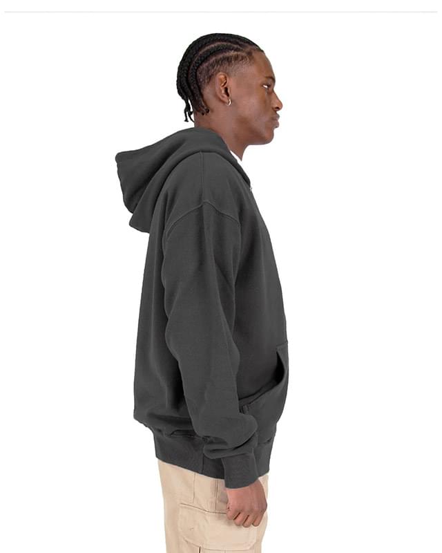 Men's Garment Dye Double-Zip Hooded Sweatshirt