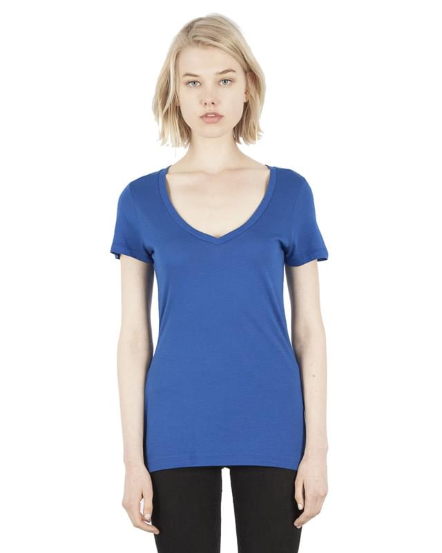 Ladies' 4.6 oz. Modal Deep V-Neck T-Shirt