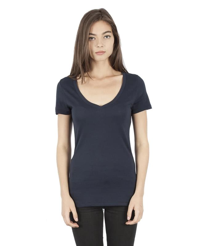 Ladies' 4.6 oz. Modal Deep V-Neck T-Shirt